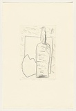 Title: b'Bottle and shell' | Date: 1984 | Technique: b'drypoint, printed in black ink, from one perspex plate'