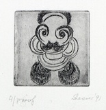 Artist: b'Shearer, Mitzi.' | Title: b'not titled' | Date: 1991 | Technique: b'etching, printed in black ink with plate-tone, from one plate'