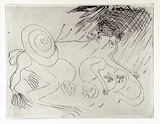 Artist: BOYD, Arthur | Title: Nebuchadnezzar with a snail on his back. | Date: (1968-69) | Technique: etching, printed in black ink, from one plate | Copyright: Reproduced with permission of Bundanon Trust