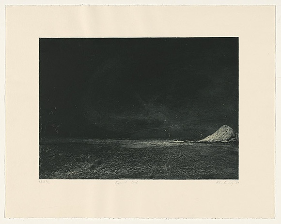 Artist: b'Kennedy, Helen.' | Title: b'Pyramid rock' | Date: 1989 | Technique: b'etching and aquatint, printed in black ink, from one plate' Artist: b'Kennedy, Helen.' | Title: b'Pyramid rock' | Date: 1989 | Technique: b'etching and aquatint, printed in black ink, from one plate'