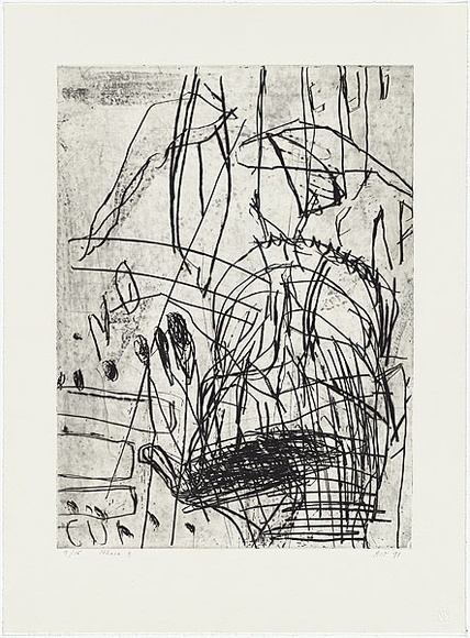 Artist: b'Tomescu, Aida.' | Title: b'Ithaca X' | Date: 1997 | Technique: b'etching, printed in black ink, from one plate' | Copyright: b'\xc2\xa9 Aida Tomescu. Licensed by VISCOPY, Australia.' Artist: b'Tomescu, Aida.' | Title: b'Ithaca X' | Date: 1997 | Technique: b'etching, printed in black ink, from one plate' | Copyright: b'\xc2\xa9 Aida Tomescu. Licensed by VISCOPY, Australia.'