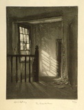 Artist: LINDSAY, Lionel | Title: The deserted house, Creswick | Date: 1923 | Technique: aquatint and etching, printed in black ink, from one plate | Copyright: Courtesy of the National Library of Australia