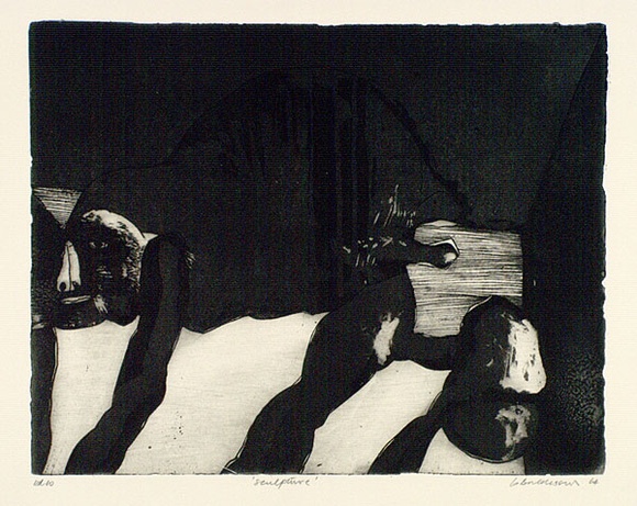 Artist: b'BALDESSIN, George' | Title: b'Sculpture.' | Date: 1964 | Technique: b'etching and aquatint, printed in black ink, from one plate' Artist: b'BALDESSIN, George' | Title: b'Sculpture.' | Date: 1964 | Technique: b'etching and aquatint, printed in black ink, from one plate'