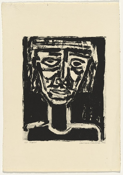 Artist: b'HANRAHAN, Barbara' | Title: b'Prophet' | Date: 1964 | Technique: b'lithograph, printed in black ink, from one stone [or plate]'