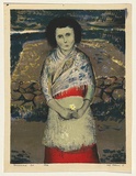 Title: Connemara girl | Date: 1955 | Technique: lithograph, printed in colour, from multiple stones