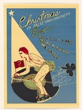 Artist: McMahon, Marie. | Title: Christmas is false consciousness Eve [1979] | Date: 1979 | Technique: screenprint, printed in colour, from six stencils; additional glitter | Copyright: © Marie McMahon. Licensed by VISCOPY, Australia