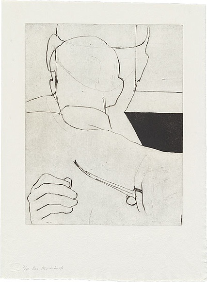 Artist: b'MADDOCK, Bea' | Title: b'Triptych 2' | Date: 1969 | Technique: b'drypoint and etching, printed in black ink, from one copper plate' Artist: b'MADDOCK, Bea' | Title: b'Triptych 2' | Date: 1969 | Technique: b'drypoint and etching, printed in black ink, from one copper plate'