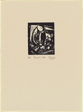 Artist: O'Connor, Vic. | Title: Pumpkin seller. | Date: 1949 | Technique: linocut, printed in black ink, from one block | Copyright: Reproduced with permission of the artist.