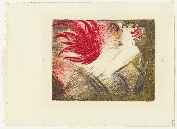 Artist: b'BOYD, Arthur' | Title: b'(Two figures with blowing head and flames).' | Date: 1960-70 | Copyright: b'Reproduced with permission of Bundanon Trust' Artist: b'BOYD, Arthur' | Title: b'(Two figures with blowing head and flames).' | Date: 1960-70 | Copyright: b'Reproduced with permission of Bundanon Trust'