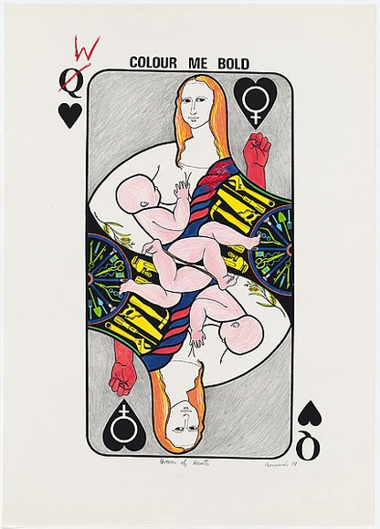 Artist: b'Newmarch, Ann.' | Title: b'Queen of hearts [2].' | Date: 1978 | Technique: b'screenprint, printed in colour, from multiple stencils'
