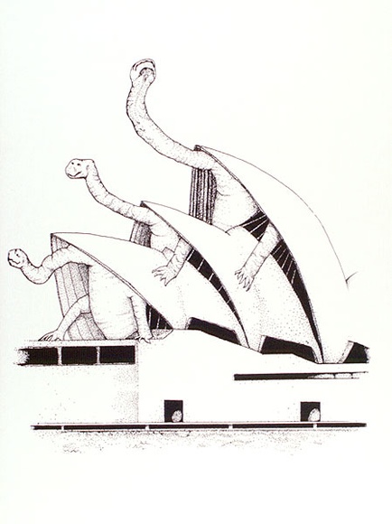 Artist: b'Dixon, Peter.' | Title: b'Tortoise house' | Date: 1976 | Technique: b'screenprint, printed in black ink, from one stencil' Artist: b'Dixon, Peter.' | Title: b'Tortoise house' | Date: 1976 | Technique: b'screenprint, printed in black ink, from one stencil'