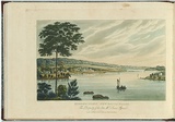 Artist: b'Lycett, Joseph.' | Title: b'Kissing Point, New South Wales, the property of the late Mr James Squires.' | Date: 1825 | Technique: b'etching and aquatint, printed in black ink, from one copper plate; hand-coloured'