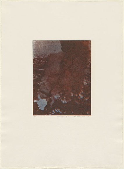 Artist: b'MADDOCK, Bea' | Title: b'Blue orange IV' | Date: 1976 | Technique: b'photo-etching, aquatint, etching and aquatint, printed in colour, from six plates' Artist: b'MADDOCK, Bea' | Title: b'Blue orange IV' | Date: 1976 | Technique: b'photo-etching, aquatint, etching and aquatint, printed in colour, from six plates'