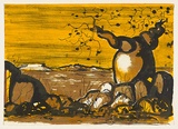 Artist: Drysdale, Russell. | Title: Kimberley landscape. | Date: 1964 | Technique: lithograph, printed in colour, from three zinc plates | Copyright: © Estate of Russell Drysdale