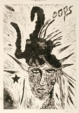 Artist: COLEING, Tony | Title: Oops. | Date: 1986 | Technique: linocut, printed in black ink, from one block