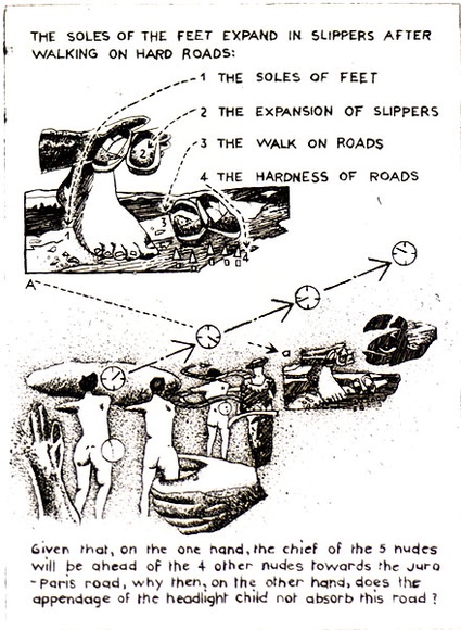 Artist: b'Tillers, Imants.' | Title: b'Given that, on the one hand, the chief of the 5 nudes will be ahead of the 4 other nudes...' | Date: 1976 | Technique: b'etching and aquatint, printed in brown ink with plate-tone, from one copper plate' | Copyright: b'Courtesy of the artist' Artist: b'Tillers, Imants.' | Title: b'Given that, on the one hand, the chief of the 5 nudes will be ahead of the 4 other nudes...' | Date: 1976 | Technique: b'etching and aquatint, printed in brown ink with plate-tone, from one copper plate' | Copyright: b'Courtesy of the artist'