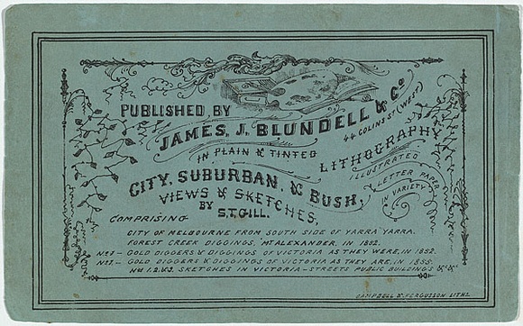 Artist: b'GILL, S.T.' | Title: b'[Back page] Advertisement.' | Date: 1855-56 | Technique: b'lithograph, printed in black ink, from one stone'