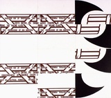 Artist: Ramsden, Mel. | Title: Fasces. Part II (mosaic of postcards). | Date: 1977 | Technique: lithograph, printed in black ink, from one stone [or plate]