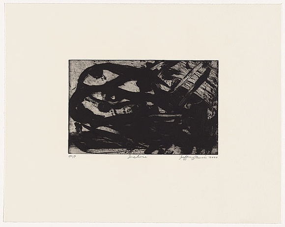 Artist: b'Harris, Jeffrey.' | Title: b'Inclose' | Date: 2000 | Technique: b'liftground etching and aquatint, printed in black ink, from one plate'