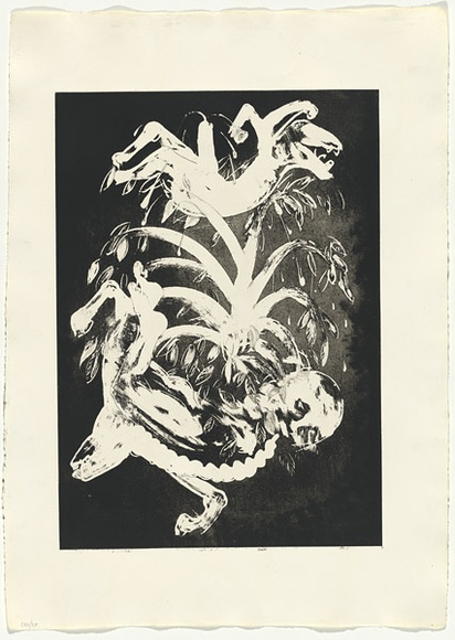 Artist: b'BOYD, Arthur' | Title: b'Te Deum of the unicorn.' | Date: 1973-74 | Technique: b'aquatint, printed in black ink, from one plate' | Copyright: b'Reproduced with permission of Bundanon Trust' Artist: b'BOYD, Arthur' | Title: b'Te Deum of the unicorn.' | Date: 1973-74 | Technique: b'aquatint, printed in black ink, from one plate' | Copyright: b'Reproduced with permission of Bundanon Trust'