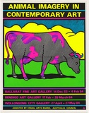 Artist: b'REDBACK GRAPHIX' | Title: b'Animal imagery in contemporary art.' | Date: 1983, before 14 December | Technique: b'screenprint, printed in colour, from five stencils' | Copyright: b'\xc2\xa9 Michael Callaghan'