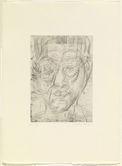 Artist: b'PARR, Mike' | Title: b'Hybridia 7.' | Date: 1989 | Technique: b'etching, printed in black ink, from one zinc plate'
