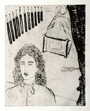 Artist: Walker, Deborah. | Title: Louis with Madame de Maintenon | Date: 1987 | Technique: drypoint, printed in black ink with plate-tone, from one plate | Copyright: © Deborah Walker. Licensed by VISCOPY, Australia