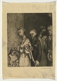Artist: Groblicka, Lidia | Title: The wedding | Date: 1953-54 | Technique: etching and aquatint, printed in black ink, from one plate