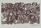 Artist: Doggett-Williams, Phillip. | Title: The kiss | Date: 1989 | Technique: lithograph, printed in sepia ink, from one stone