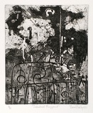 Artist: Hadley, Basil. | Title: Industrial playground | Date: 1975 | Technique: etching, aquatint and deep etch, printed in black ink, from one plate