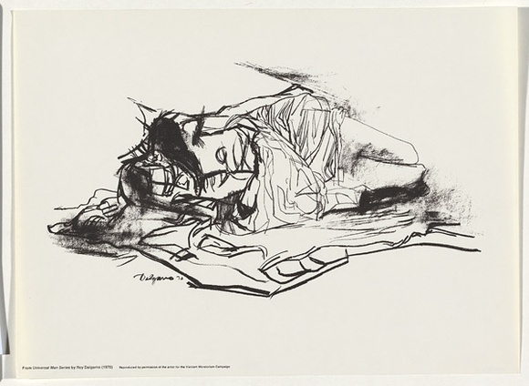 Artist: b'Whiteley, Brett.' | Title: b'Universal man series' | Date: 1970 | Technique: b'offset-lithograph, printed in black ink, from one plate' | Copyright: b'\xc2\xa9 Roy Dalgarno' Artist: b'Whiteley, Brett.' | Title: b'Universal man series' | Date: 1970 | Technique: b'offset-lithograph, printed in black ink, from one plate' | Copyright: b'\xc2\xa9 Roy Dalgarno'