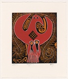 Artist: Davis-King, Graham. | Title: Maliyan. | Date: 2007 | Technique: linocut, printed in colour, from three blocks