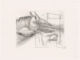 Artist: b'Cullen, Adam.' | Title: b'The grey lactating cloud' | Date: 2001 | Technique: b'drypoint, printed in black ink, from one plate'