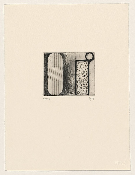 Artist: b'Friend, Ian.' | Title: b'not titled II (geometric forms)' | Date: 1989, May | Technique: b'etching and drypoint, printed in black ink, from one plate' | Copyright: b'\xc2\xa9 Ian Friend' Artist: b'Friend, Ian.' | Title: b'not titled II (geometric forms)' | Date: 1989, May | Technique: b'etching and drypoint, printed in black ink, from one plate' | Copyright: b'\xc2\xa9 Ian Friend'
