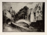 Artist: MORT, Eirene | Title: Pont de Sucre, Bruges | Date: 1912 | Technique: etching, printed in black ink, from one plate