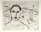 Artist: Walker, Deborah. | Title: The New York series: III | Date: 1990 | Technique: drypoint, printed in black ink with plate-tone, from one plate | Copyright: © Deborah Walker. Licensed by VISCOPY, Australia