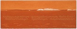 Artist: MADDOCK, Bea | Title: Terra Spiritus...with a darker shade of pale | Date: 1993-98 | Technique: stencil print, printed in hand-ground Launceston ochre from multiple hand-cut mylar stencils; letterpress text blind printed; hand-drawn script