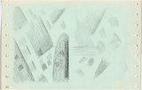 Artist: b'McCahon, Colin.' | Title: b'[Paper lithographic plate for unknown print]' | Date: c. 1957 | Technique: b'drawing, in black lithographic crayon'