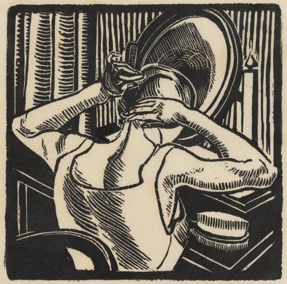 Artist: Perry, Adelaide. | Title: Hairbrush and mirror. | Date: 1925 (about)