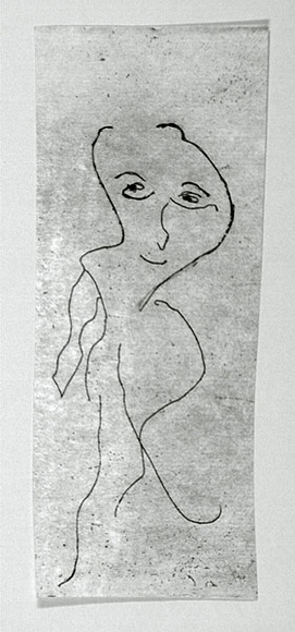 Artist: b'Shearer, Mitzi.' | Title: b'not titled [figure]' | Technique: b'etching, printed in black, with plate-tone, from one  plate'