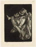 Artist: b'WILLIAMS, Fred' | Title: b'My godson' | Date: 1960 | Technique: b'etching, aquatint, engraving and burnishing, printed in black ink, from one copper plate' | Copyright: b'\xc2\xa9 Fred Williams Estate'