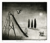 Artist: McKenna, Noel. | Title: Bird liberator | Date: 1988 | Technique: etching and drypoint, printed in black ink, from one plate | Copyright: © Noel McKenna