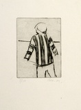 Artist: MADDOCK, Bea | Title: Beach figure. | Date: 1964 | Technique: drypoint, printed in black ink, from one copper plate