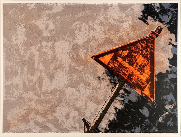 Artist: b'Bell, Malcolm.' | Title: b'End line.' | Date: 1985 | Technique: b'screenprint, printed in colour, from multiple stencils' Artist: b'Bell, Malcolm.' | Title: b'End line.' | Date: 1985 | Technique: b'screenprint, printed in colour, from multiple stencils'