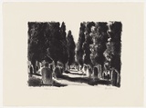 Artist: Headlam, Kristin. | Title: Melbourne cemetary | Date: 1994 | Technique: lithograph, printed in black ink, from one stone