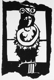 Artist: b'Smith, Lisa.' | Title: b'Postcard (no.8)' | Date: 1990 | Technique: b'screenprint, printed in black ink, from one stencil'