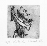Artist: b'Shearer, Mitzi.' | Title: b'Oh, la, la' | Date: 1982 | Technique: b'etching, printed in black ink, from one plate'