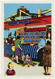 Artist: b'Robertson, Toni.' | Title: b'Shooting gallery' | Date: 1981 | Technique: b'screenprint, printed in colour, from four hand-cut and three photo-stencils' | Copyright: b'\xc2\xa9 Toni Robertson'