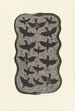 Artist: Nona, Dennis. | Title: Tab Ar Sappurr | Date: 2000 | Technique: linocut, printed in black ink, from one block; hand-coloured | Copyright: Courtesy of the artist and the Australia Art Print Network