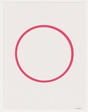 Artist: b'LEXIER, Micah' | Title: b'Untitled [Pink circle]' | Date: 2005 | Technique: b'screenprint, printed in pink ink, from one stencil'